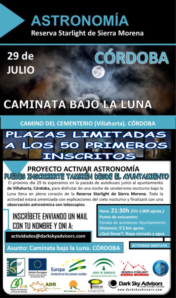 Cartel de Caminata sobre la luna en Villaharta