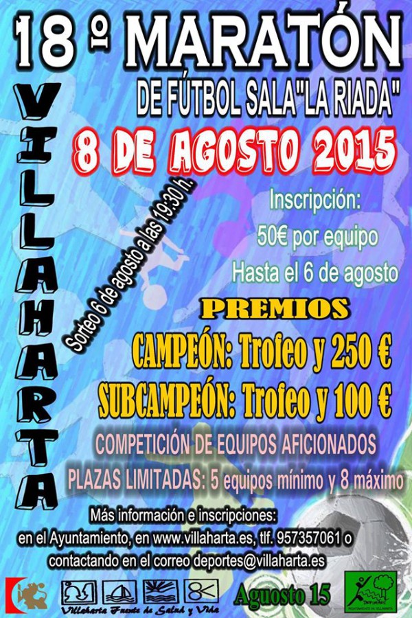 Cartel de XVIII Maratón de Fútbol Sala en Villaharta
