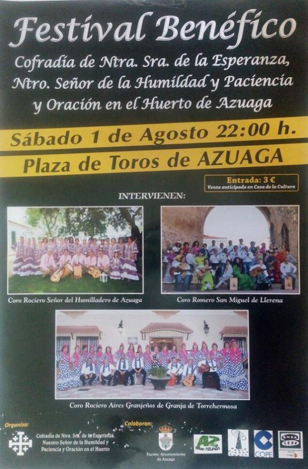 Cartel de Festival Benéfico en Azuaga