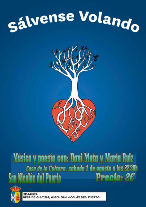 Cartel de Concierto de Poesía y Música "Sálvense Volando"