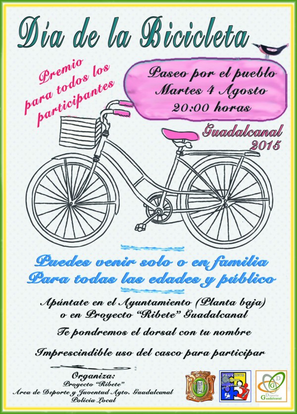 Cartel de Día de la bicicleta en Guadalcanal 2015