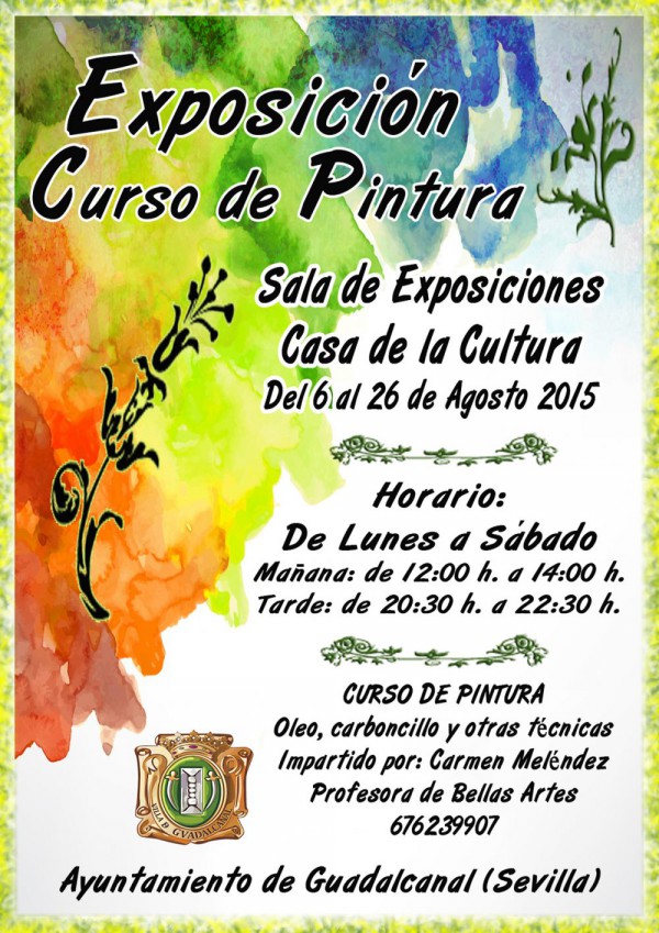 Cartel de Exposición "Curso de Pintura 2015" en Guadalcanal