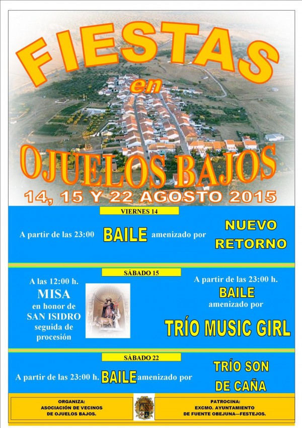 Cartel de Fiestas en Ojuelos Bajos