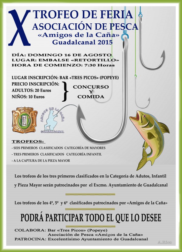 Cartel de X Trofeo de Pesca, Guadalcanal 2015