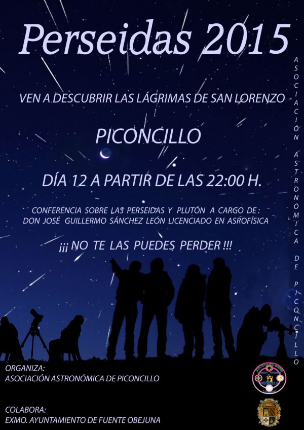 Cartel de Perseidas 2015 en Piconcillo