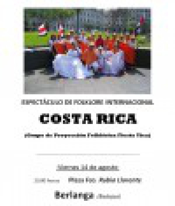 Cartel de Folklore desde Costa Rica en Berlanga