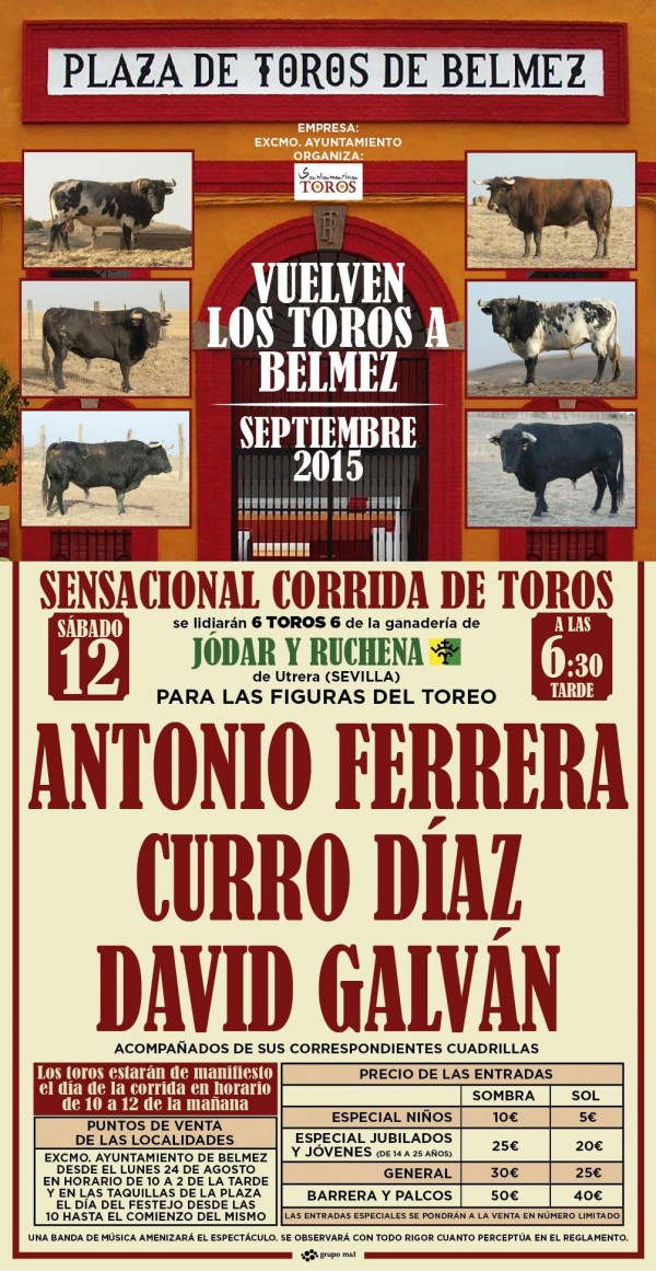 Cartel de Toros en Belmez 