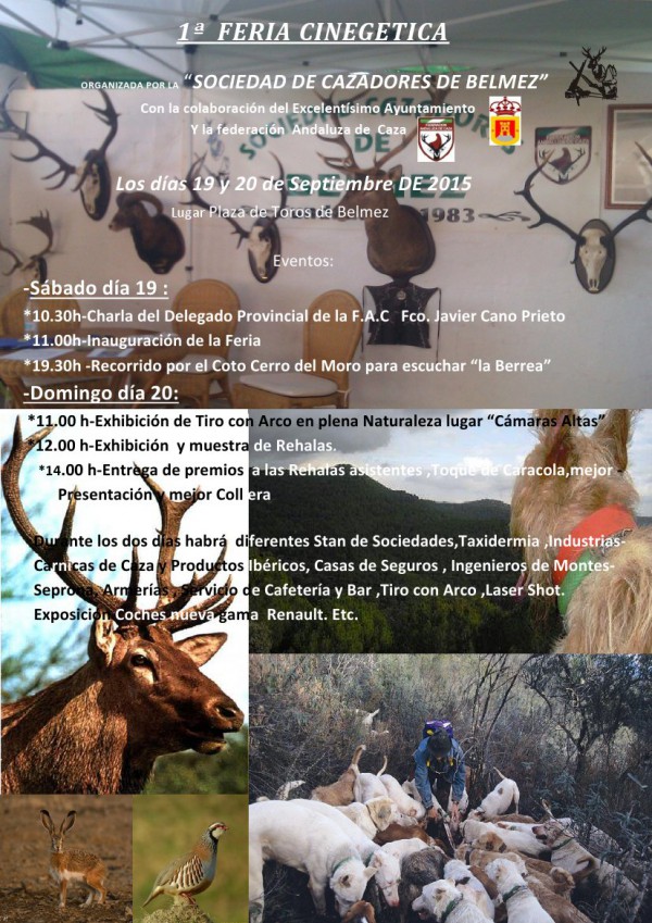 Cartel de I Feria Cinegética en Belmez 