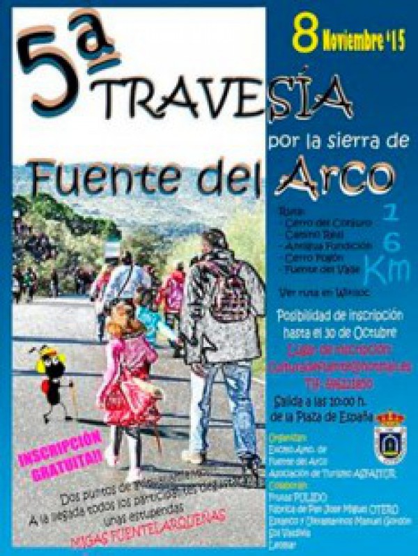 Cartel de 5ª Ruta Travesía por la Sierra de Fuente del Arco 