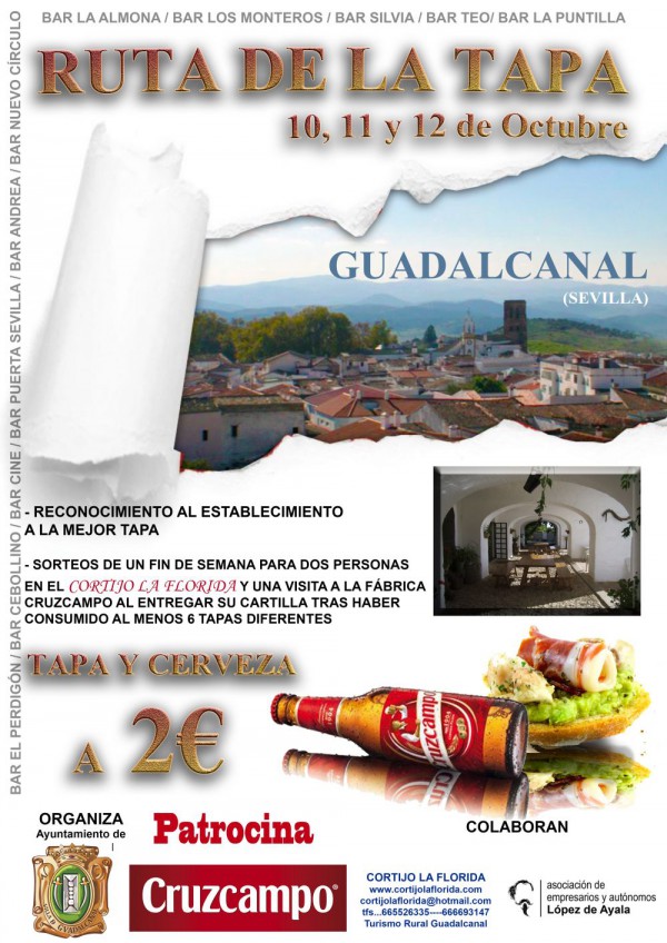 Cartel de Ruta de la Tapa 2015 en Guadalcanal   
