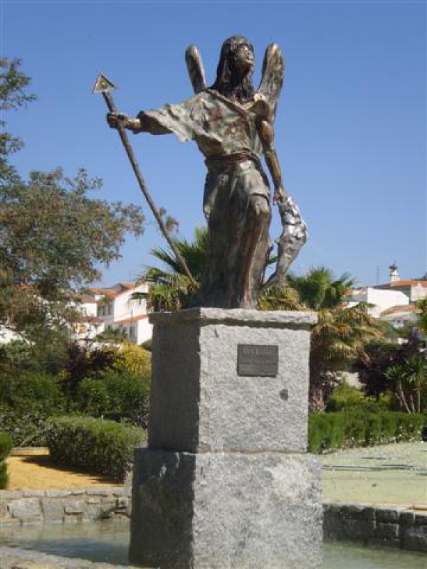 Cartel de San Rafael en Villaharta 