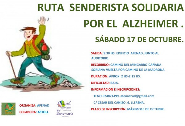 Cartel de Ruta Solidaria por el Alzheimer 