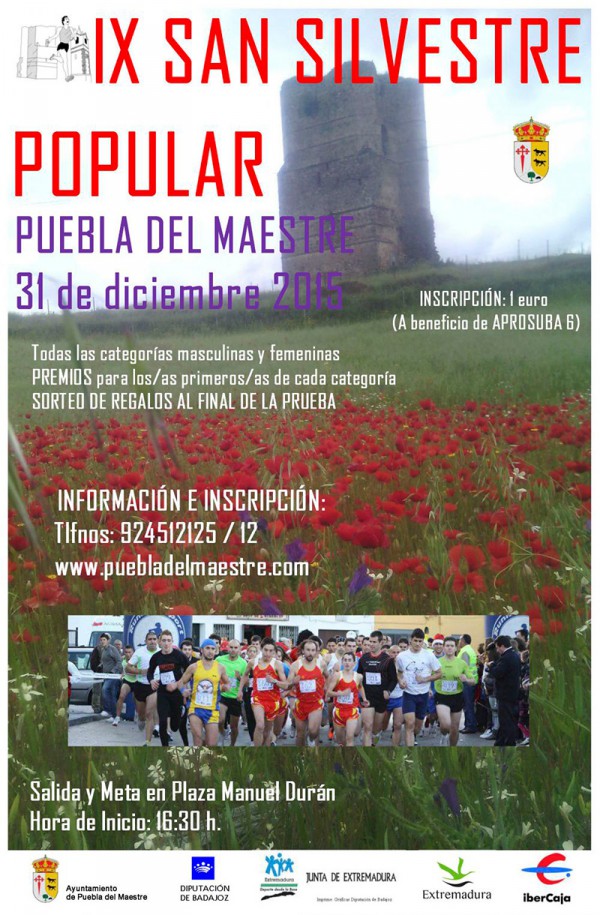 Cartel de IX San Silvestre Popular Puebla del Maestre