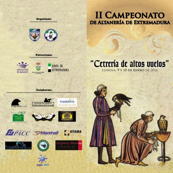 Cartel de II Campeonato de Altanería de Extremadura