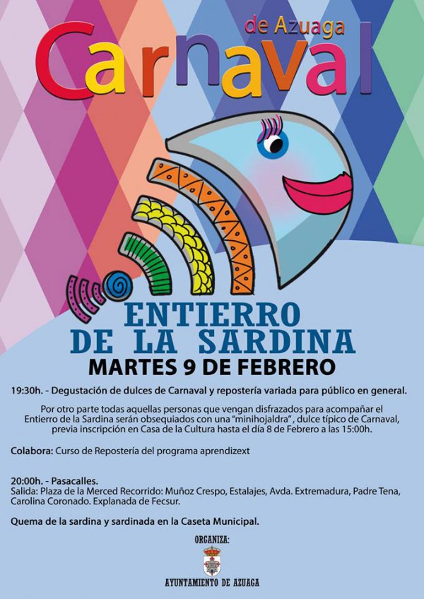 Cartel de Entierro de la Sardina en Azuaga