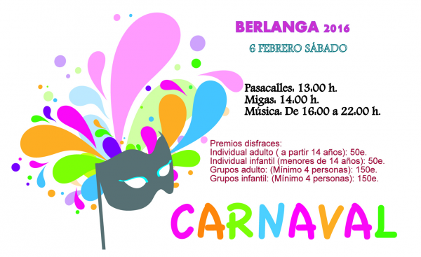 Cartel de Carnaval 2016 en Berlanga