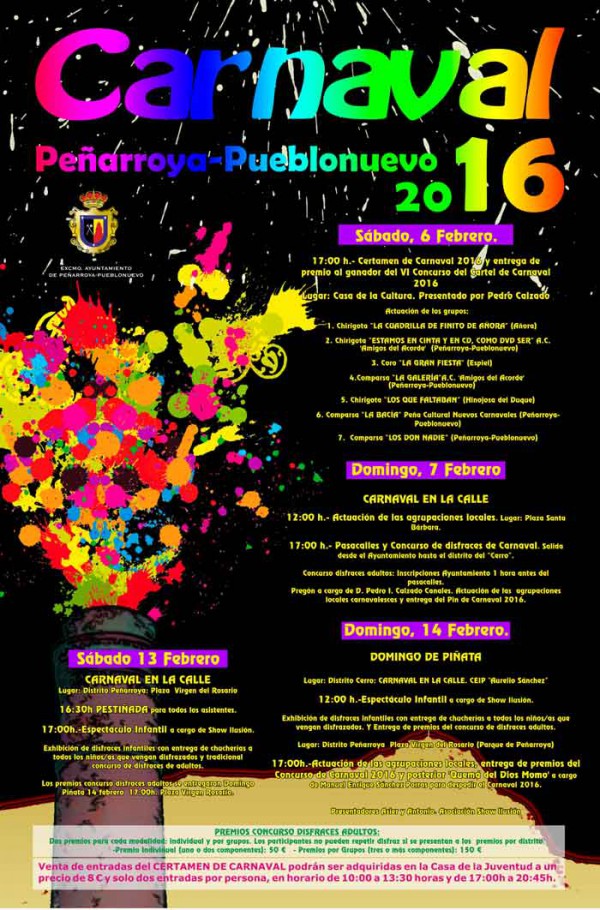 Cartel de Carnaval en Peñarroya Pueblonuevo