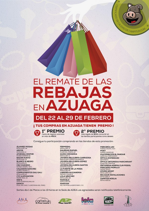 Cartel de El Remate de las Rebajas en Azuaga