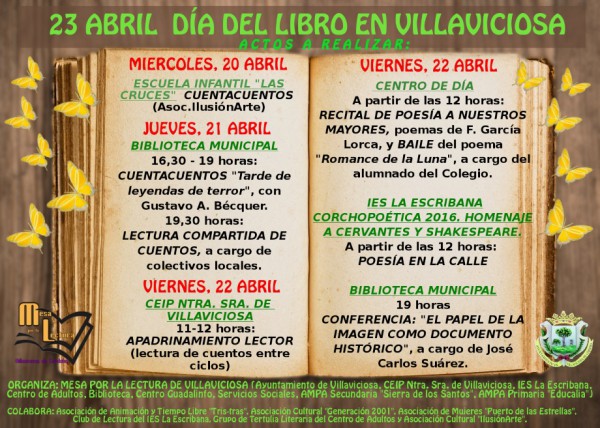 Cartel de Actos conmemorativos Día del Libro