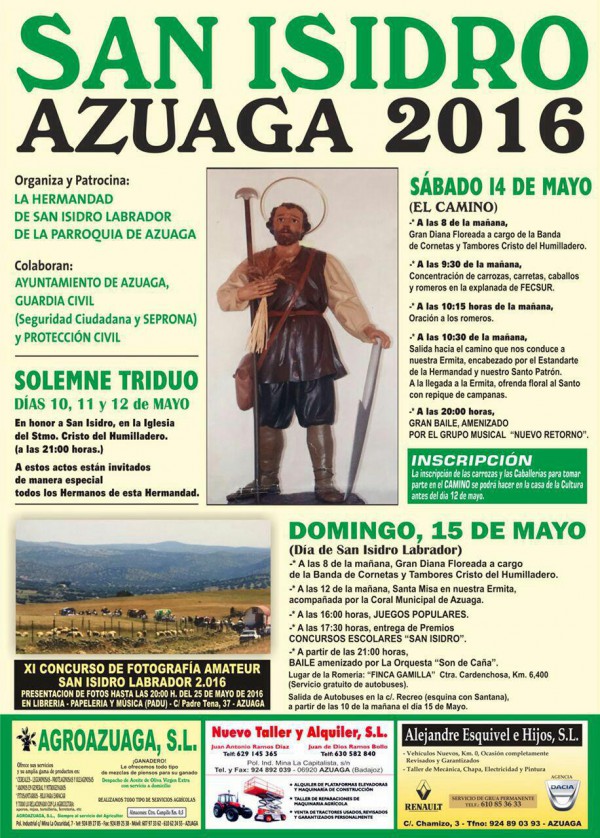 Cartel de San Isidro Labrador. XV Camino. 42 Romería