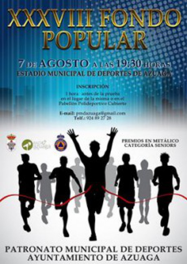 Cartel de XXXVIII Fondo Popular en Azuaga 