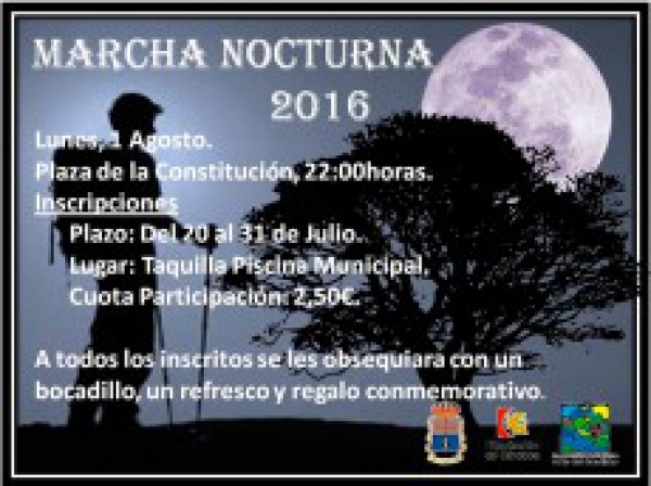 Cartel de Marcha Nocturna en Valsequillo
