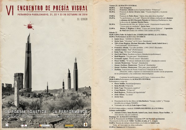 Cartel de VI Encuentro de Poesía Visual 