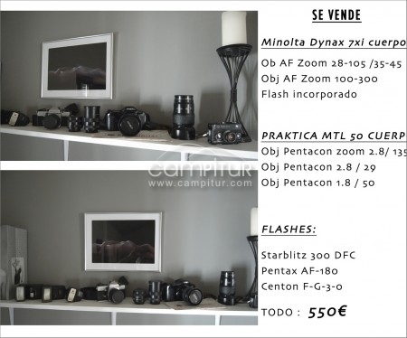 Cambio dos equipos de fotografía analógicos por televisión de lcd o plasma 