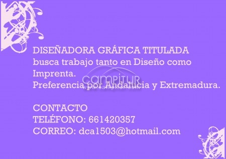 Titulada en Gráfica Publicitaria busca trabajo