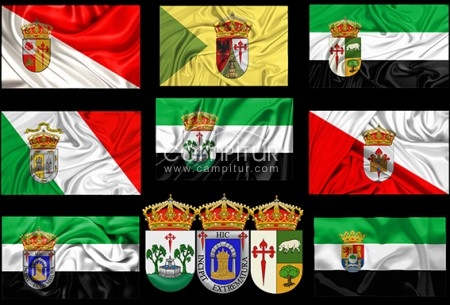 Laminas de banderas y escudos de la Campiña Sur