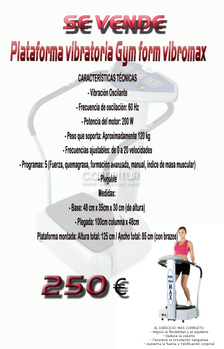 SE VENDE: plataforma vibratoria Gym Form Vibromax