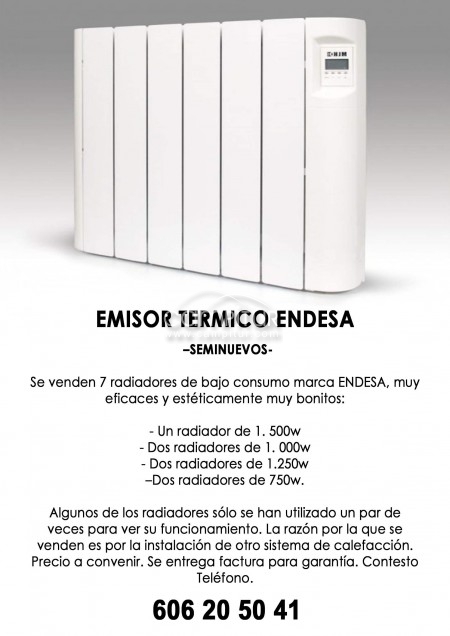 EMISOR TÉRMICO, MARCA ENDESA NUEVOS