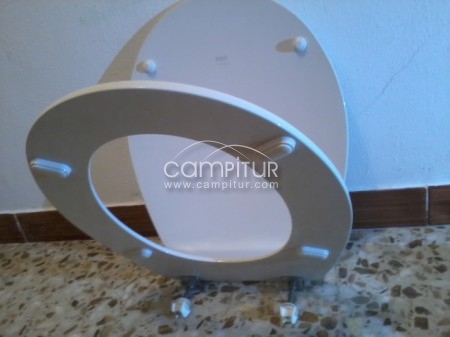 Asiento y tapa inodoro Roca VICTORIA con bisagras de acero, blanco