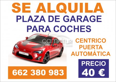 Plaza de garage para coches