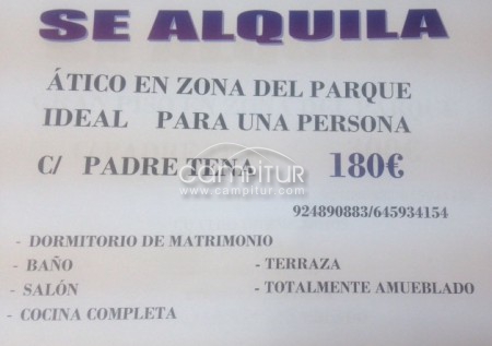Se alquila ático en Azuaga