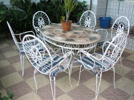 Conjunto forja jardín 