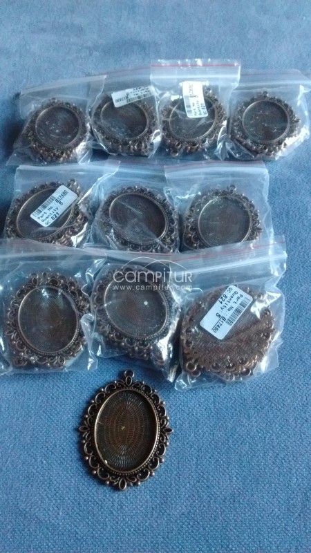 Vendo bases de camafeo en cobre rojo 