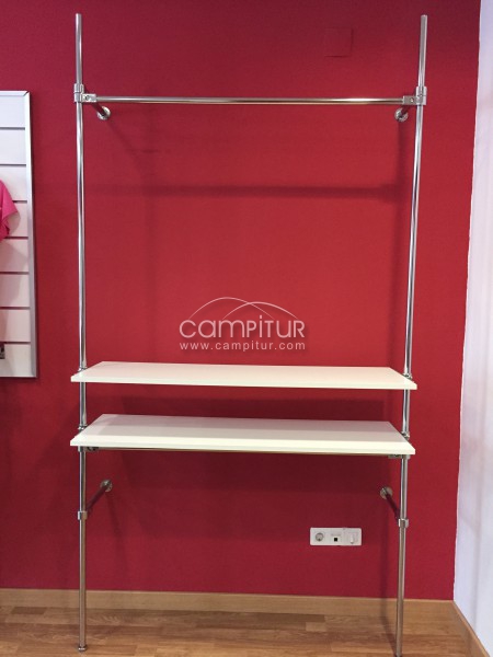 MOBILIARIO TIENDA, PERCHERO Y ESTANTE AJUSTABLE