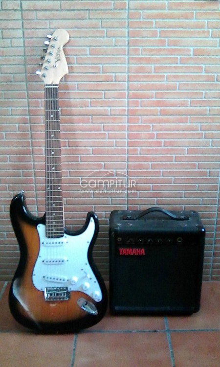 Guitarra eléctrica y amplificador