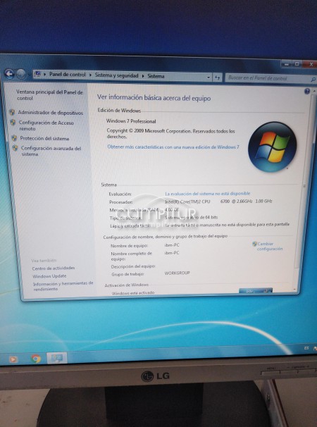 Foto 2 de ORDENADOR IBM CORE2 DUO + TFT 17" 