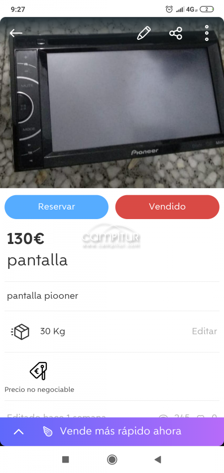 Pantalla piooner
