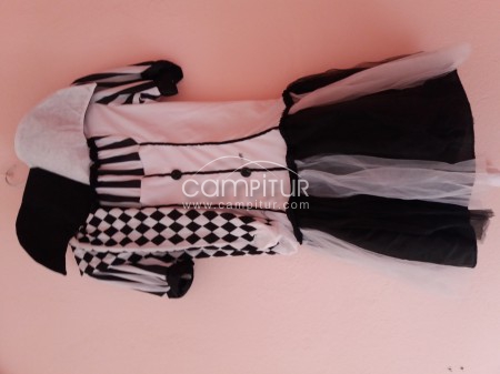 Se vende Disfraz de Mujer de  Arlequin + Gorro + Medias  Talla M/ L seminuevo