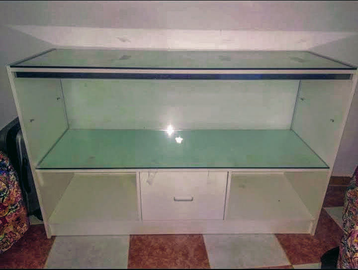 Mostrador madera blanco