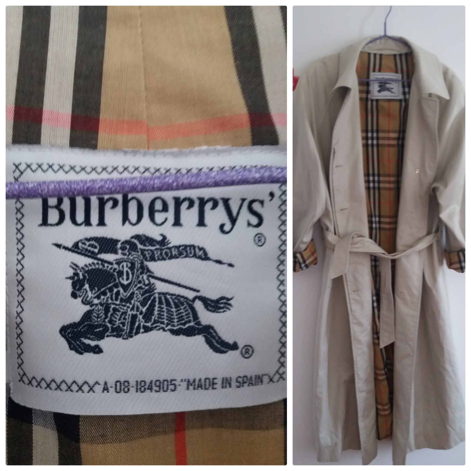 Gabardina de mujer marca Burberry 