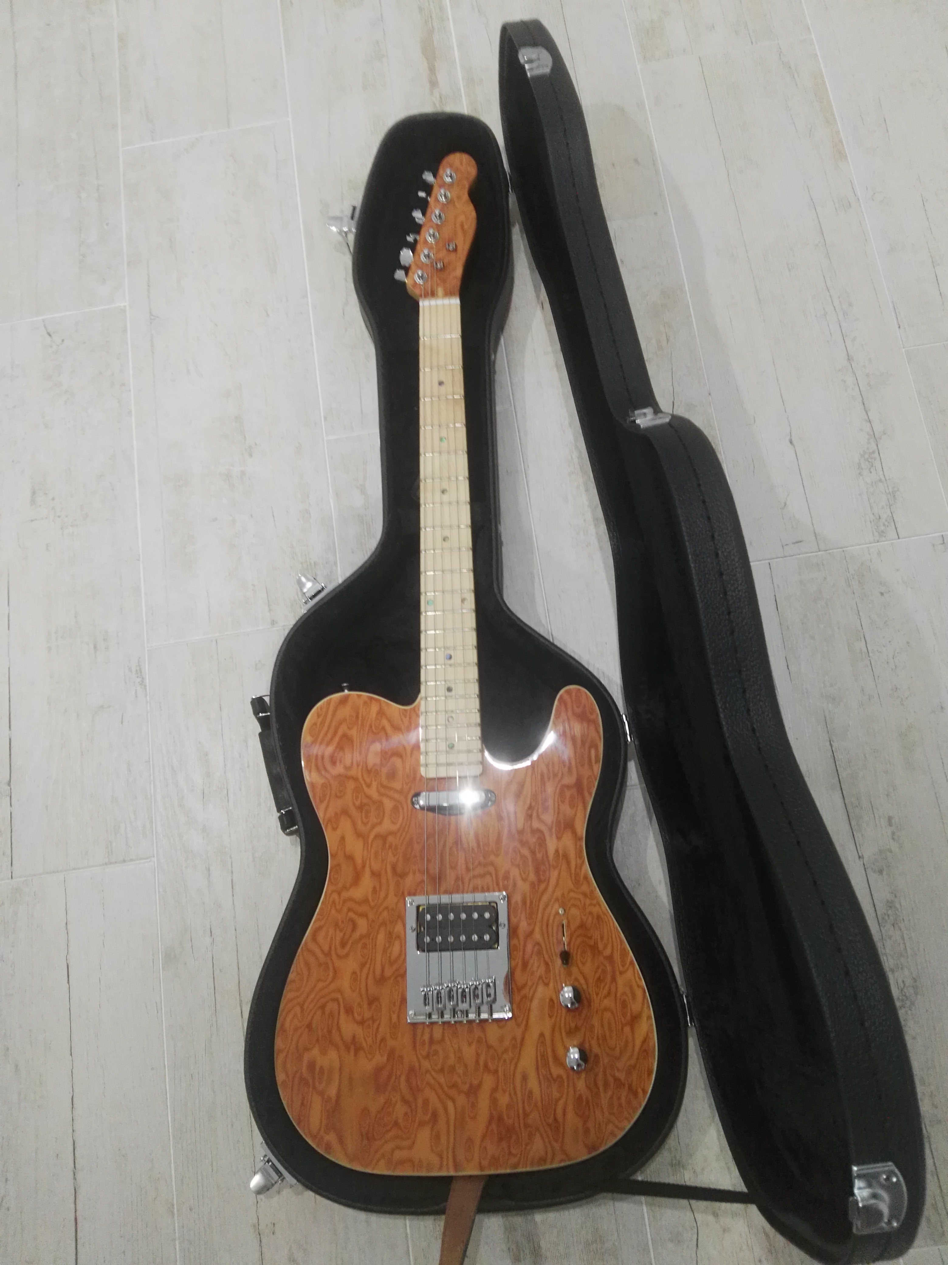 Guitarra eléctrica con estuche.