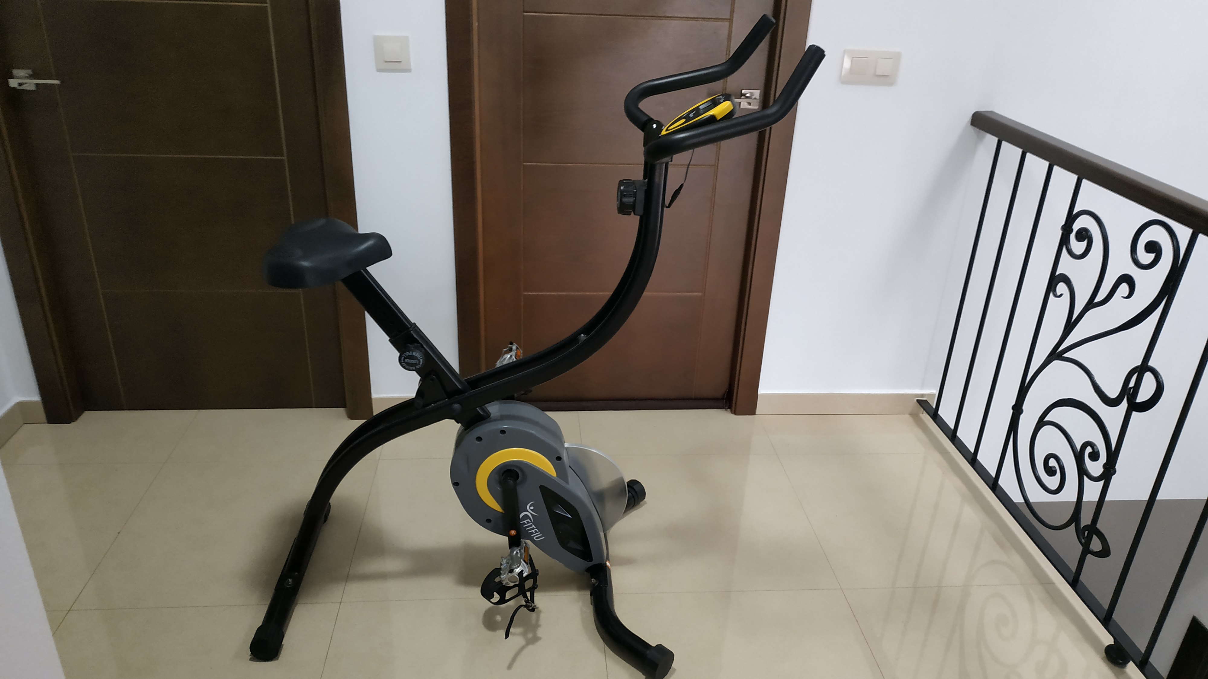 Bicicleta Estatica Plegable  de spinning con disco 7 kg