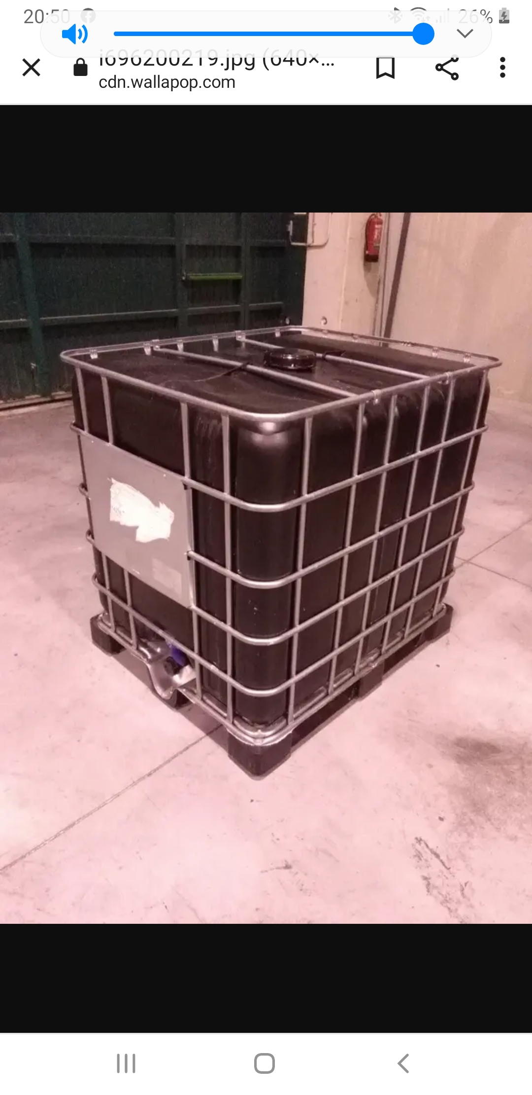 Depósito de agua de 1000l negro