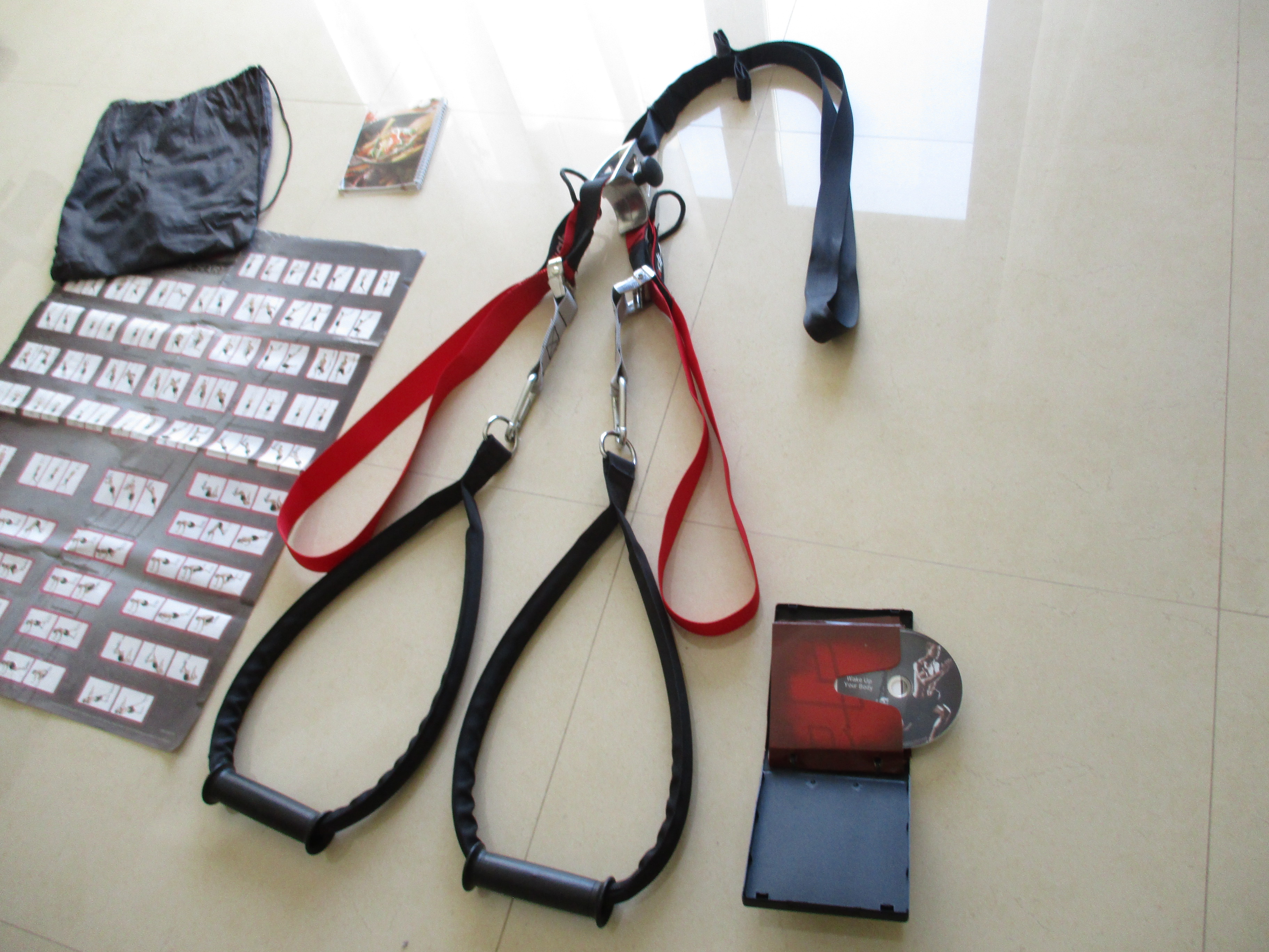 Cinta TRX profesional para entrenamiento en suspensión + 12 DVD
