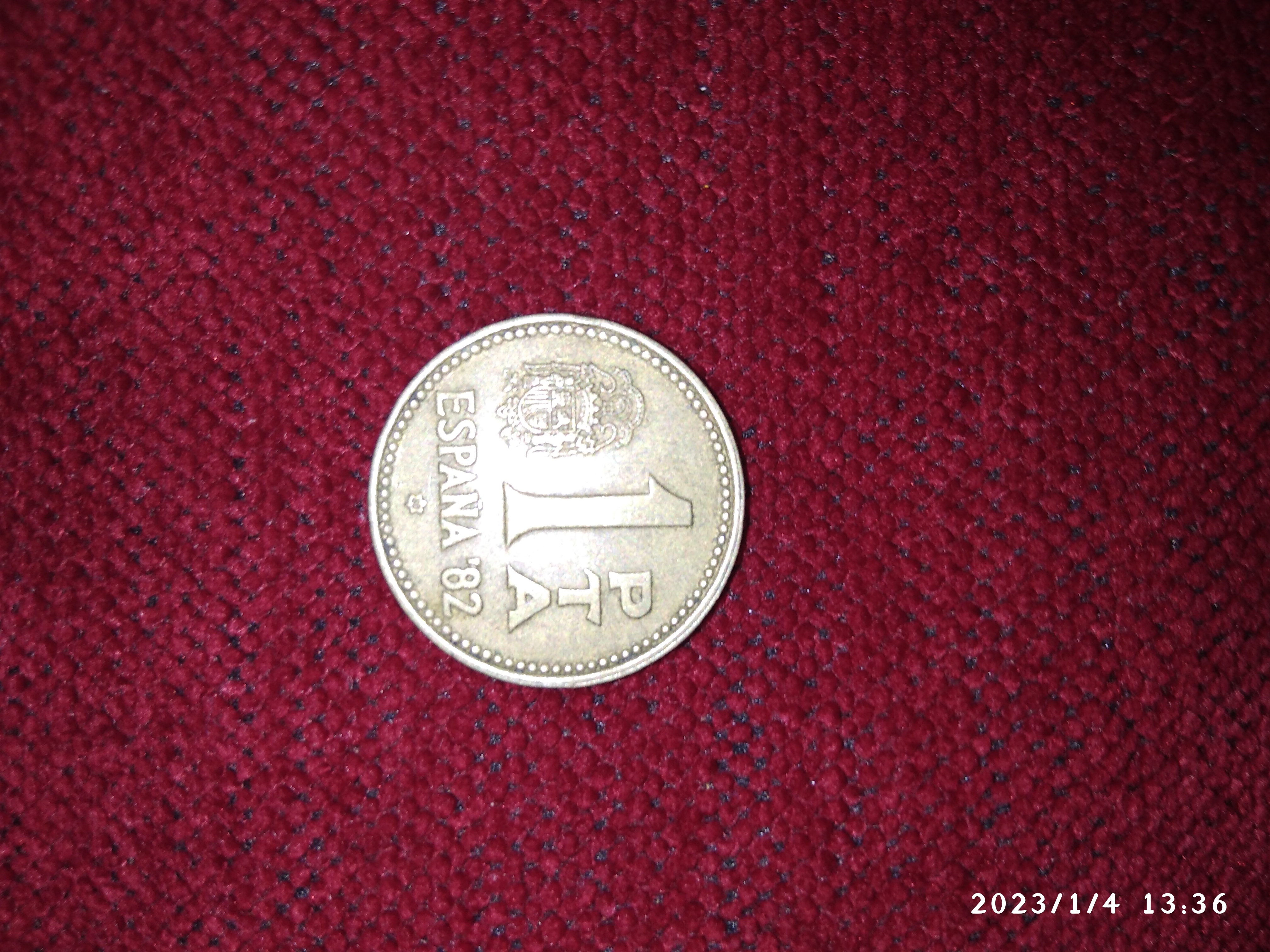 Foto 2 de Moneda una peseta de 1980 "España 82" 