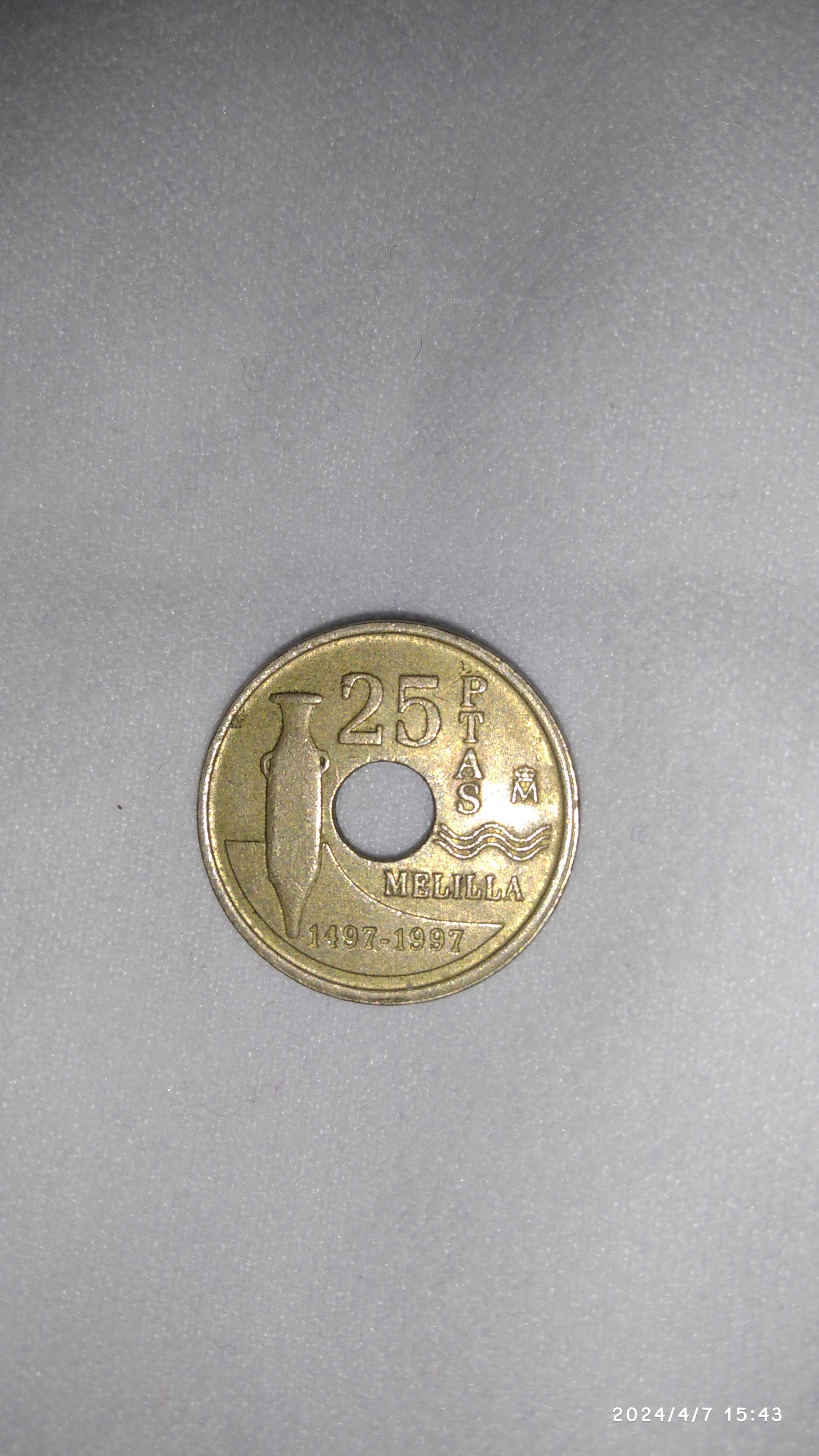 Moneda 25 pesetas Melilla 1997